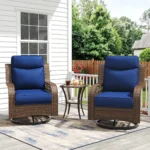 2-Person Patio Conversation Set, Outdoor Conversation Set With 2 Swivel