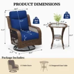 2-Person Patio Conversation Set, Outdoor Conversation Set