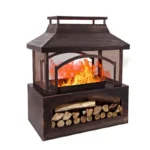 32 inch Durable Steel Rectangular Freestanding Wood Burning