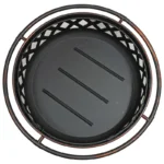 Sunnydaze Crossweave Wood-Burning Fire Pit with Spark Screen and Poker