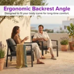 4-piece All-aluminum Outdoor Conversation Set – Olefin Cushions & Pebble Tempered