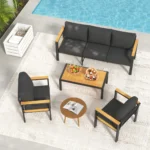 Sofa with coffee table