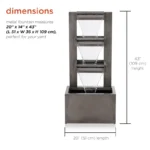 Alpine Corporation 43" Metal Tiered Waterfall Fountain