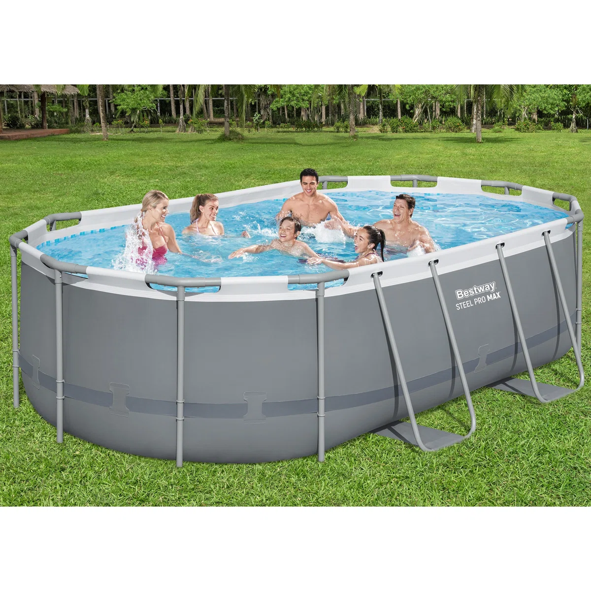 Bestway+Steel+Pro+MAX+-+14'+x+8'2_+x+39_+-+Oval+Above+Ground+Swimming+Pool+Set Bestway Steel Pro MAX - 14' x 8'2" x 39" - Oval Above Ground Swimming Pool Set