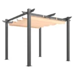 EROMMY 10' x 13' Outdoor Pergola with Retractable