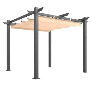 EROMMY 10' x 13' Outdoor Pergola with Retractable