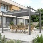 EROMMY 10' x 13' Outdoor Pergola with Retractable Canopy