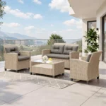 Jett 4 - Person Wicker / Rattan Outdoor Sofa Seating