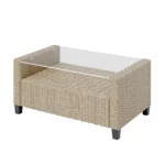 Jett 4 - Person Wicker / Rattan Outdoor Sofa Seating Group with Glass
