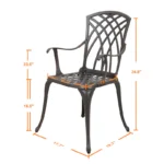 Nuu Garden 5-piece Antique Bronze Cast Aluminum Patio