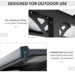 Outsunny 12' x 10' Outdoor Polycarbonate Pergola, Transparent UV Blocking Awning