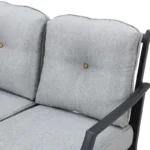 Patio Festival 4-Piece Outdoor Metal Sofa and Chair