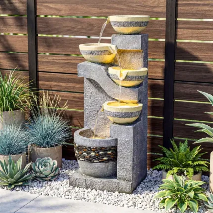 Stone-Texture Weather Resistant Garden Polyresin