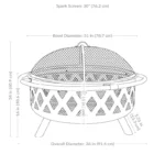 Sunnydaze Crossweave Wood-Burning Fire Pit