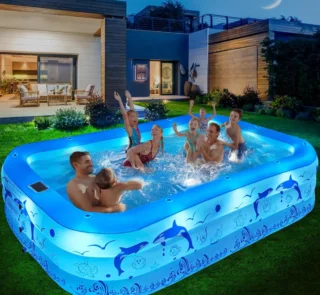 Textles Hub Vinyl Rectangle Inflatable Pool